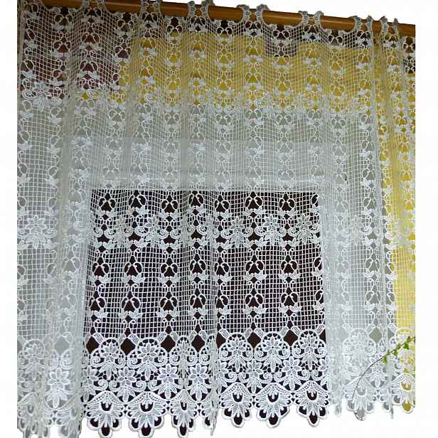 Glk záclona z gipiury 100 x 130 cm, krémová polyester barva