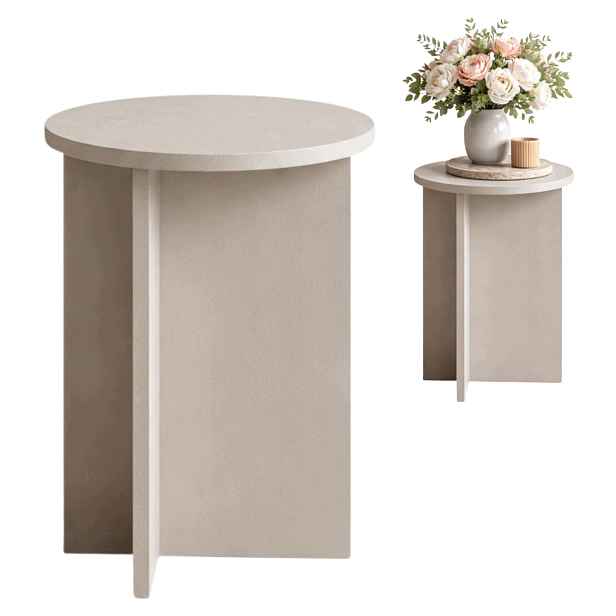 Konferenční stolek Kulatý Kumo 35 cm do obývacího pokoje Minimalistický Kašmír