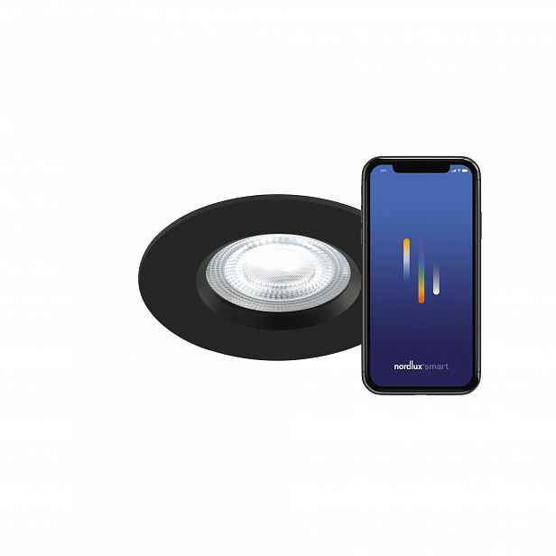 Led zapuštěné stropní svítidlo černá IP65 stmívatelné Don Smart Nordlux