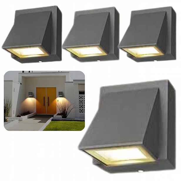 Nástěnné Svítidlo Led Fasádní Lampa IP65 Venkovní Vnitřní Osvětlovač 4 Ks