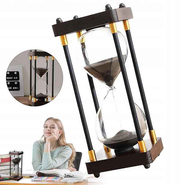 Přesýpací Hodiny 30 Minut Dřevěné Elegantní Časovač Na Stůl Nebo Do Obývacího Pokoje