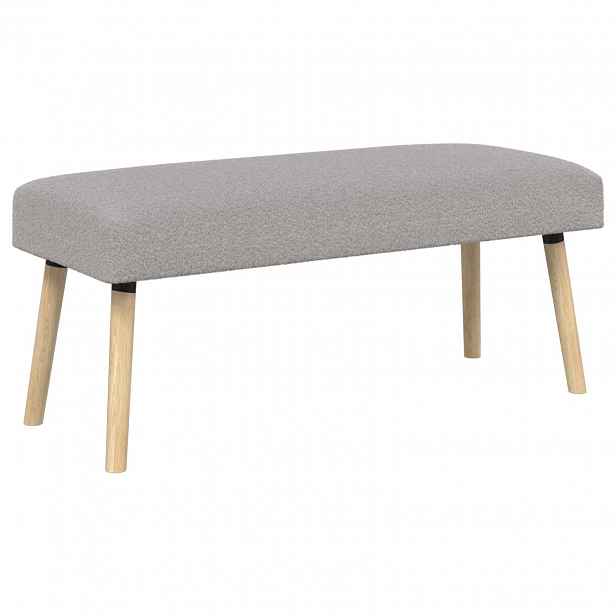 vidaXL lavice Jednobarevný Světle šedá 110 x 40 x 46 cm Bouclé