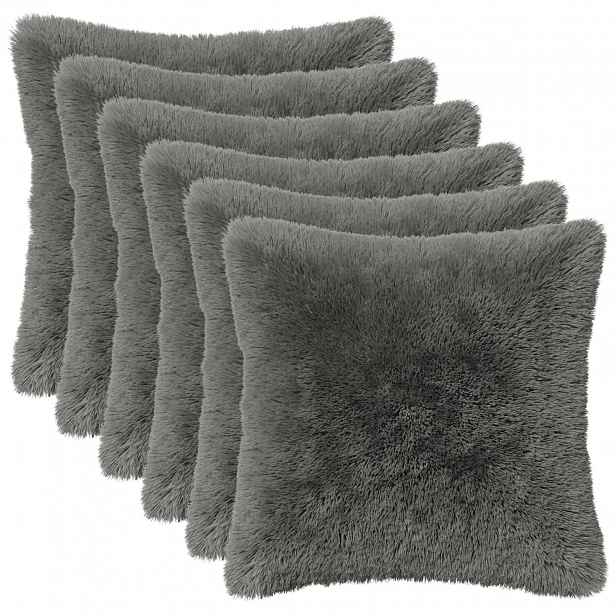 vidaXL Povlak na polštář 6 pcs HEERLEN Světle šedá 45 x 45 cm