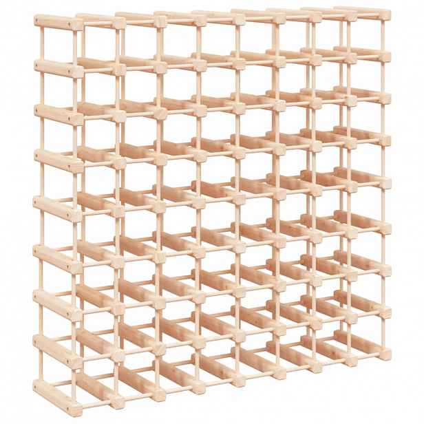 vidaXL Stojan na víno na 72 lahví 90,5x23x90,5 cm masivní borové dřevo