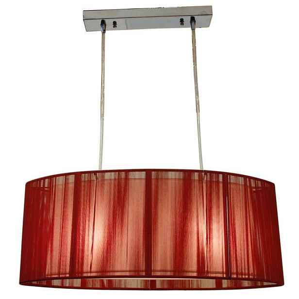 Stropní lampa Artemis 2X60W E27 červená
