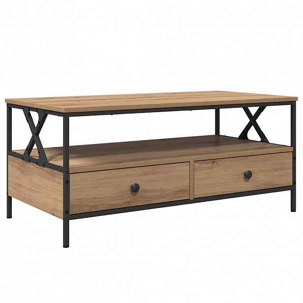 vidaXL Konferenční stolek dub artisan 100 x 51 x 45 cm