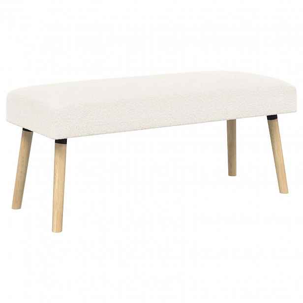 vidaXL lavice Jednobarevný Krémová 110 x 40 x 46 cm Bouclé