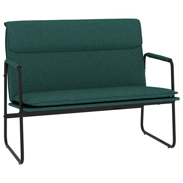 vidaXL Lavice tmavě zelená 100 x 64 x 80 cm textil