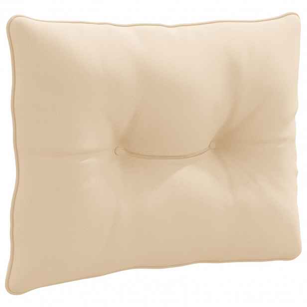 vidaXL Zádový polstr PUTTEN 100% polyester Krémová 50 x 40 x 10 cm