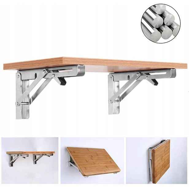 Set 2x Úhelník Skládací Držák Pod Poličku Stůl Deska 350*170*25mm 150KG