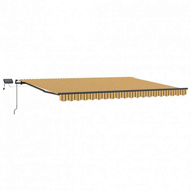 vidaXL Stahovací markýza Vícebarevný 400 × 350 cm Látka a hliník