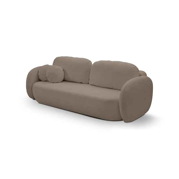 Laski Rozkládací pohovka Olio 238 cm Sicuro 45 bouclé caffe latte