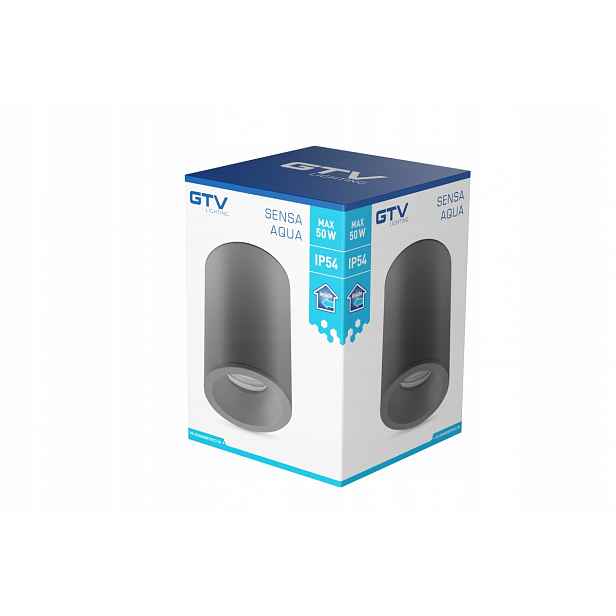Stropní svítidlo Sensa Aqua, MR16, max50W IP54, alum, 85x115, kulaté, černé