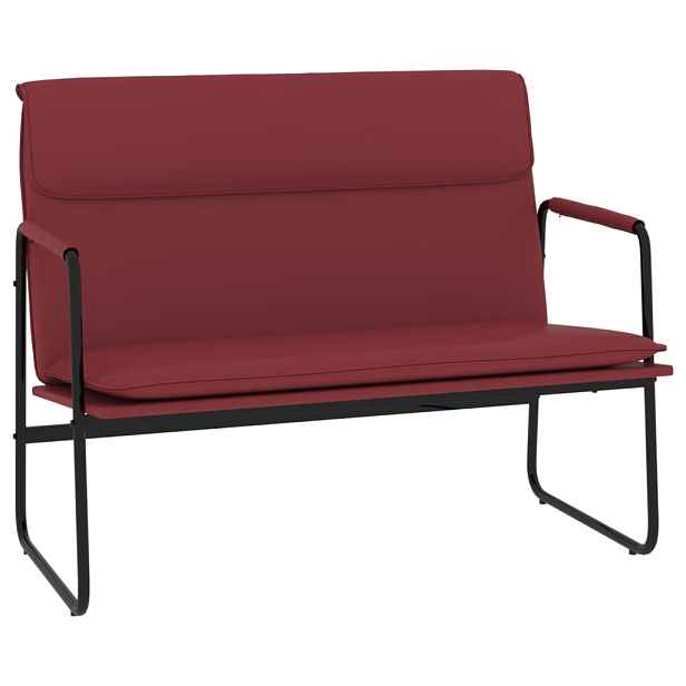 vidaXL Lavice vínová 100 x 64 x 80 cm umělá kůže