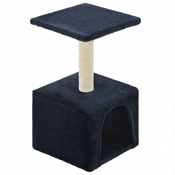 vidaXL Škrabadlo pro kočky se sisalovými sloupky 55 cm tmavě modré