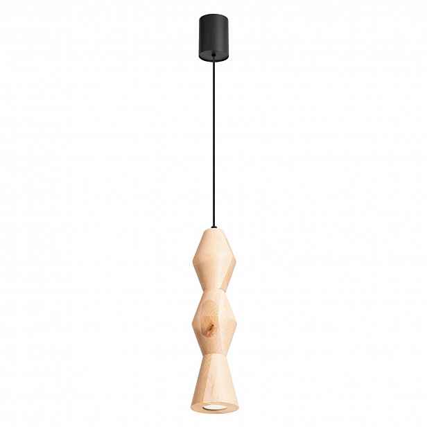 Závěsná lampa Kubbe přírodní Osvětlení ze dřeva stropní boho Sollux
