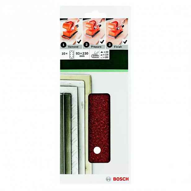 Brusný papír Ř93x230 Mm, 3x G60/ 4x G120/ 3x G180, 8 Děr