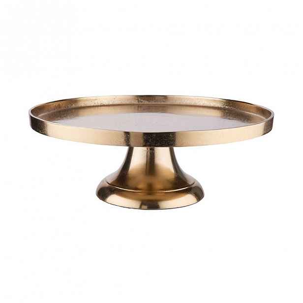 Butlers BANUQET Dekorační talíř s podstavcem 50 cm - zlatá