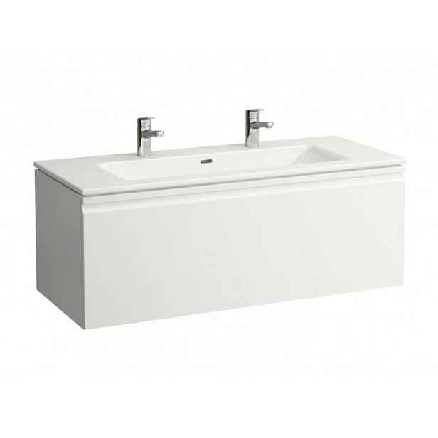 Laufen Pro S - Skříňka s dvojumyvadlem, 120x53x50 cm, 1 zásuvka, lesklá bílá H8609674751071
