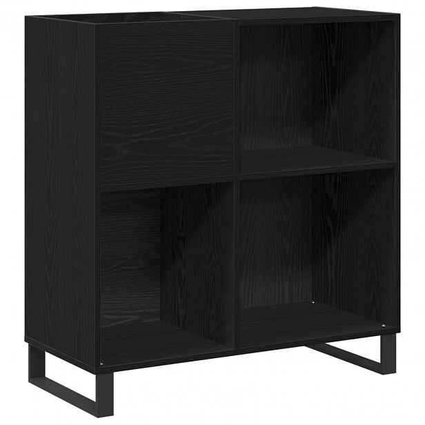 vidaXL Skříň na gramofonové desky Černý dub 84,5 x 38 x 89 cm