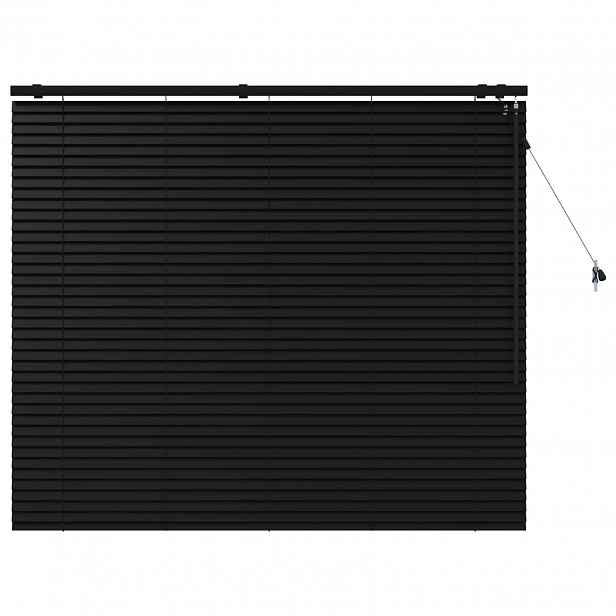 vidaXL Venet školní žaluzie Černá 140 x 130 cm 35 mm Masivní paulovnie