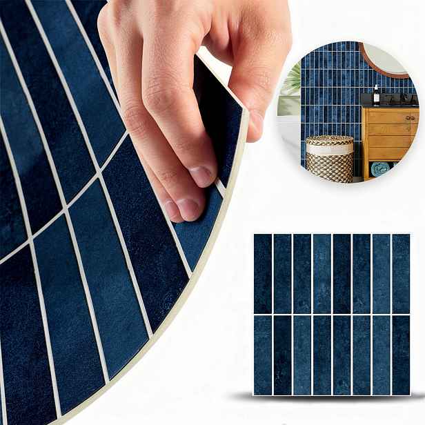 Samolepicí Nástěnný Panel Pvc Samolepka Laminát Lesk 3D Dlaždice x10 30x30