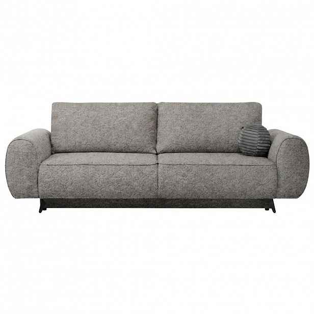 Beautysofa ROZKLÁDACÍ POHOVKA Vito, 3místná s úložným prostorem, systém DL, žinylková látka, šedá