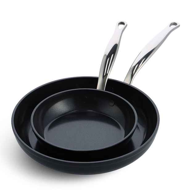 GreenPan Sada 2 nepřilnavých keramických pánví Barcelona Pro, Ø 20 a 28 cm, černá CC005335-001