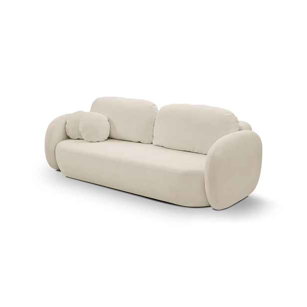 Laski Rozkládací pohovka Olio 238 cm Sicuro 55 bouclé ecru