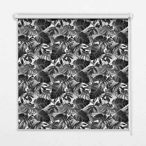 TULUP VNITŘNÍ roleta - okenní roleta - roleta - 150 x180 cm - Šedé listy