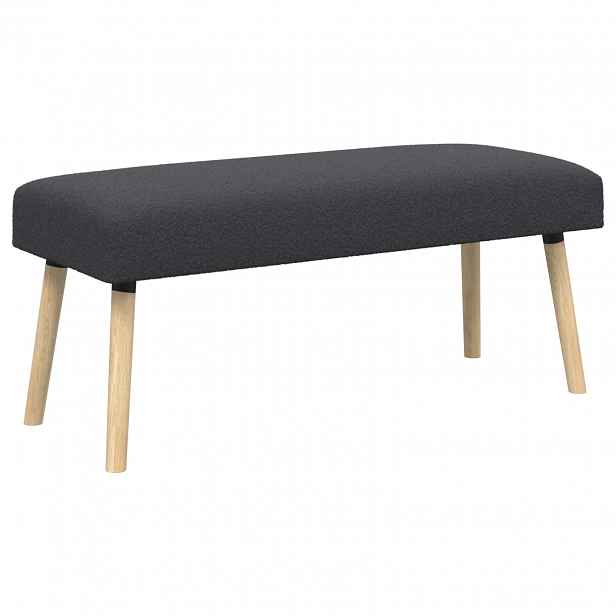 vidaXL lavice Jednobarevný Tmavě šedá 110 x 40 x 46 cm Bouclé