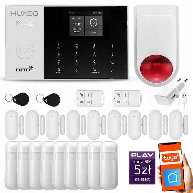 Bezdrátový Gsm alarm 4G WiFi – sada alarmu Huxgo HXA005 R9D9