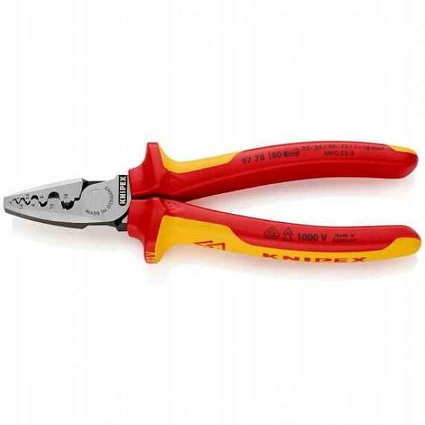 Knipex kleště na kabelové koncovky Vde 1000V, lisování podle Din 46228, 977