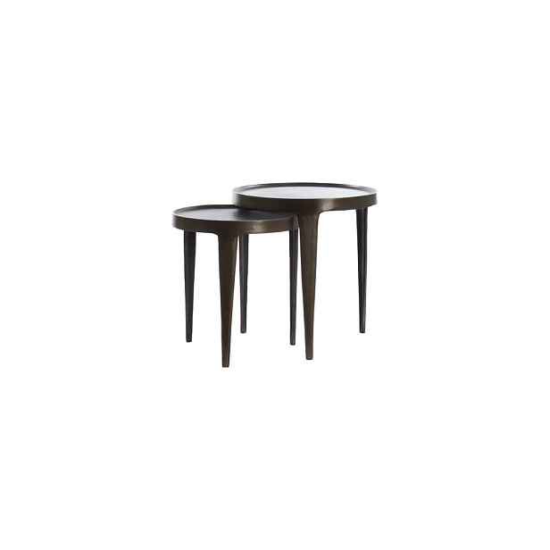 Kovový kulatý odkládací stolek ø 43 cm Tobias – Light & Living