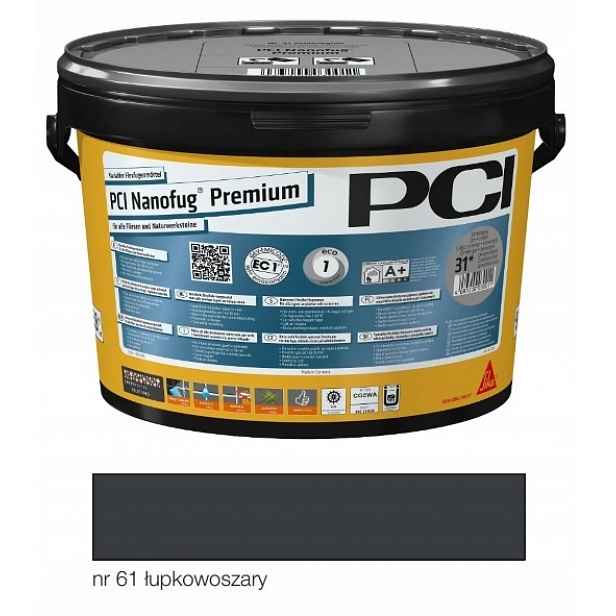 Pci Nanofug Premium 5kg břidlicově šedá spárovací hmota č.