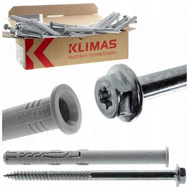 Rámové Rozpěrné Hmoždinky 12X300 Dyble S Vrutem Tx 20 Ks