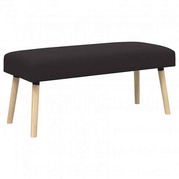 vidaXL lavice Jednobarevný Černá 110 x 40 x 46 cm Bouclé