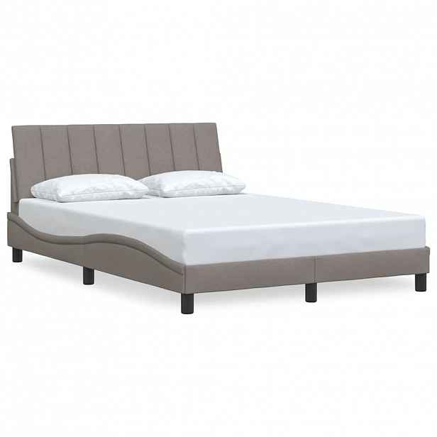 vidaXL Rám postele bez matrace Hanko taupe 140 x 190 cm textil