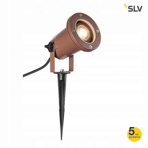 Zahradní zapichovací lampa reflektorová rezavá GU10 11W Nautilus Spike 15 1001964