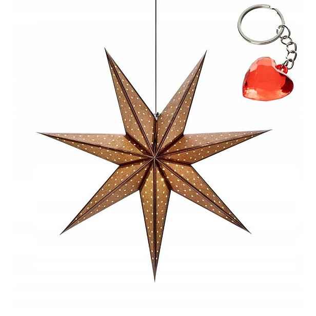 Závěsná světelná ozdoba Hvězda 75 cm hnědá Glitter 705792 Markslojd