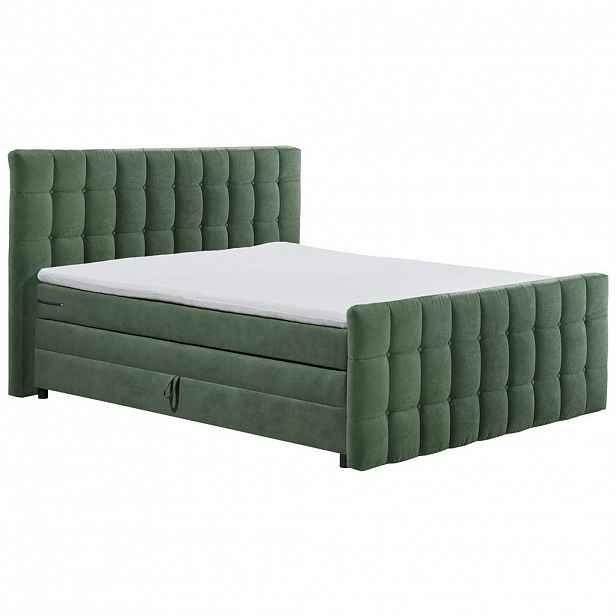 MID.YOU POSTEL BOXSPRING, 180/200 cm, olivově zelená
