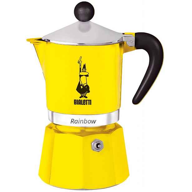 Konvička na kávu Bialetti Rainbow Žlutá na 6 šálků