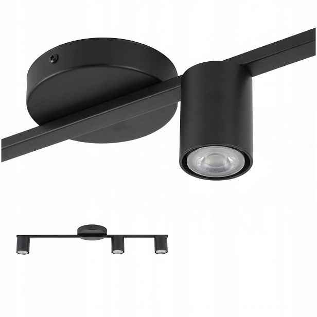 Stropní Svítidlo Downlight Spot Svítidlo Černá 3xGU10 70 cm Sky Sigma Lighting