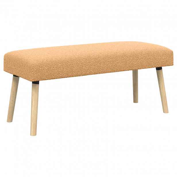 vidaXL lavice Jednobarevný Béžová 110 x 40 x 46 cm Bouclé
