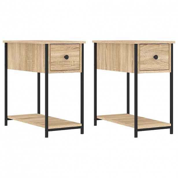 vidaXL Noční stolky 2 ks dub sonoma 30 x 60 x 80 cm kompozitní dřevo