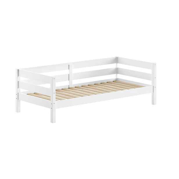 Bílá dětská postel z borovicového dřeva s roštem 90x200 cm Margrit – Vipack