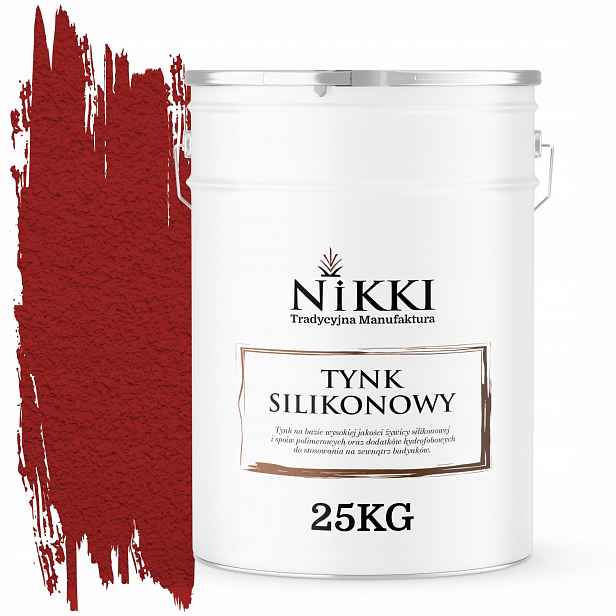 Silikonová Fasádní Omítka Červená Ral 3001 25KG Beránek Granulace 1.0mm