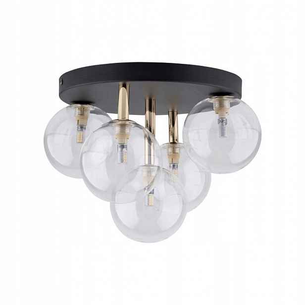 Stropní nástěnná černá Nilos 5xG9 Průhledná Žlutá 35 cm Tk Lighting