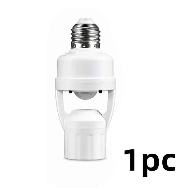 TEMU Chytrá PIR infračervená pohybová senzorová objímka na žárovku, bez nutnosti zapojení, úsporná a snadná instalace s funkcí Plug-and-play,