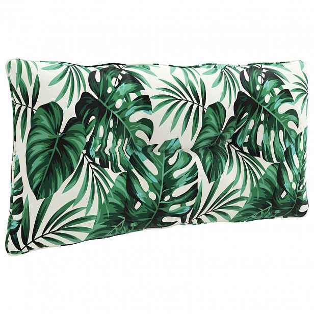 vidaXL Zádový polstr PUTTEN 100% polyester Vzor listů 70 x 40 x 10 cm
